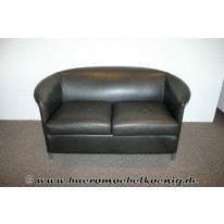 Sofa in braunem Leder von Wittmann, Modell Aura