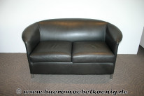 Sofa in braunem Leder von Wittmann, Modell Aura