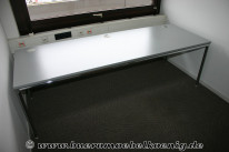 Tisch 225 x 80 in grau / Chrom von Bosse