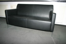 Sofa in schwarzem Leder von Moroso